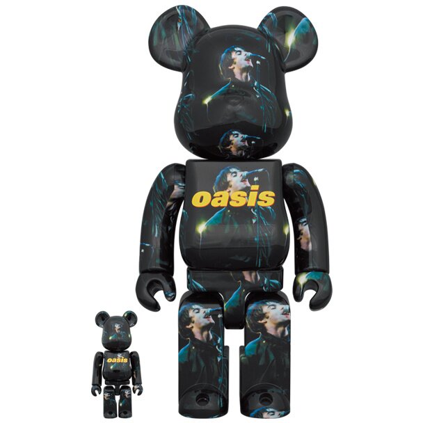 BE@RBRICK Oasis Knebworth 1996 Liam Gallagher 100% & 400%: MEDICOM