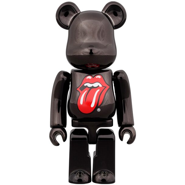 BE＠RBRICK The Rolling Stones Lips & Tongue: Black Chrome Ver. 100