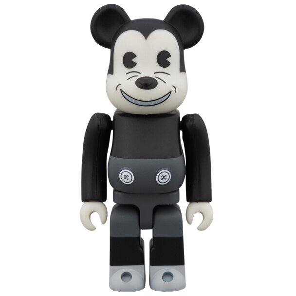 BE@RBRICK Mickey Mouse Vintage Ver. Black & White 100% & 400%