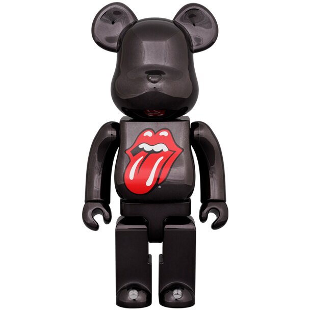 BE＠RBRICK The Rolling Stones Lips & Tongue: Black Chrome Ver. 100％ & 400％