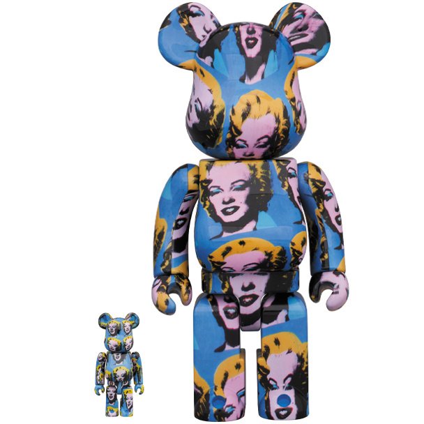 BE@RBRICK Andy Warhol Marilyn Monroe 100％ & 400％ Set: MEDICOM 