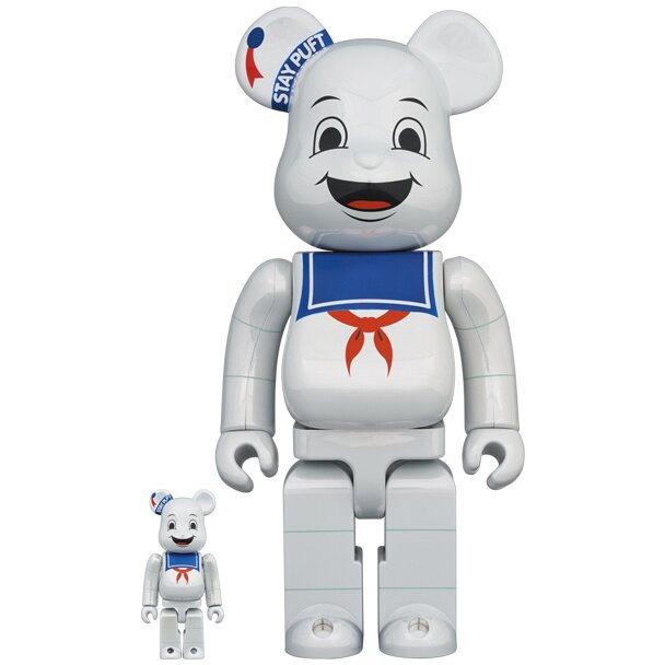 BE@RBRICK Ghostbusters Stay Puft Marshmallow Man: White Chrome Ver 
