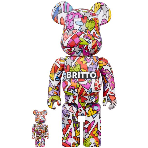 BE@RBRICK Romero Britto Heart 100％ & 400％ - Tokyo Otaku Mode (TOM)