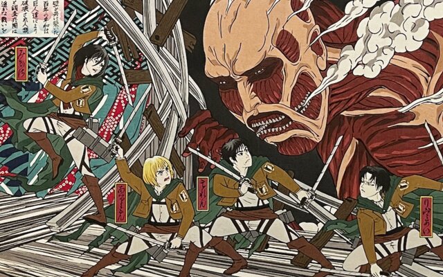 Attack on Titan Anime Re-Releases Its Bestselling Ukiyo-e Print -  Crunchyroll News