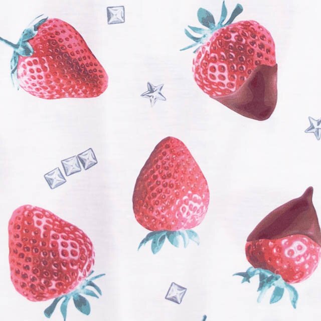 LISTEN FLAVOR Strawberry 2024 Chocolate T-Shirt Dress J-Fashion