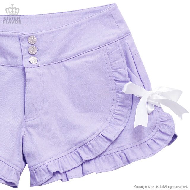 LISTEN FLAVOR Ribbon Frill Shorts