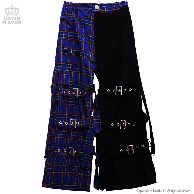 Tripp Nyc Tartan Plaid Bondage Pants Violet / 28