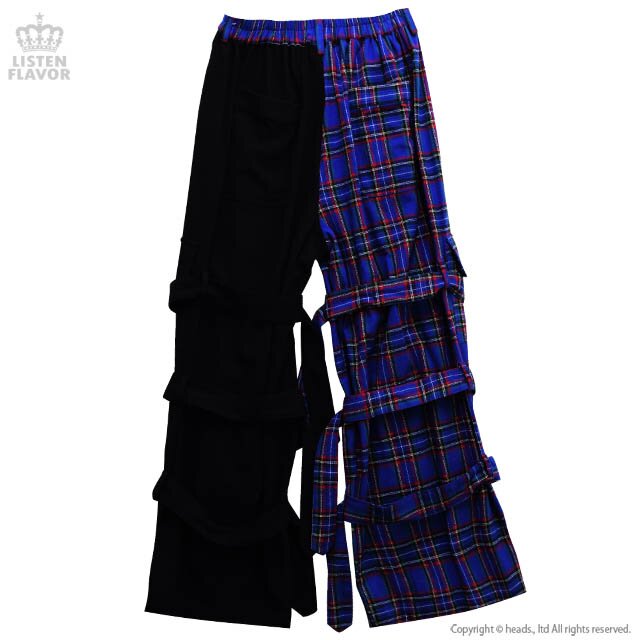 LISTEN FLAVOR Triple Belt Bondage Pants: Listen Flavor LISTEN FLAVOR Triple Belt Bondage Pants: Listen Flavor