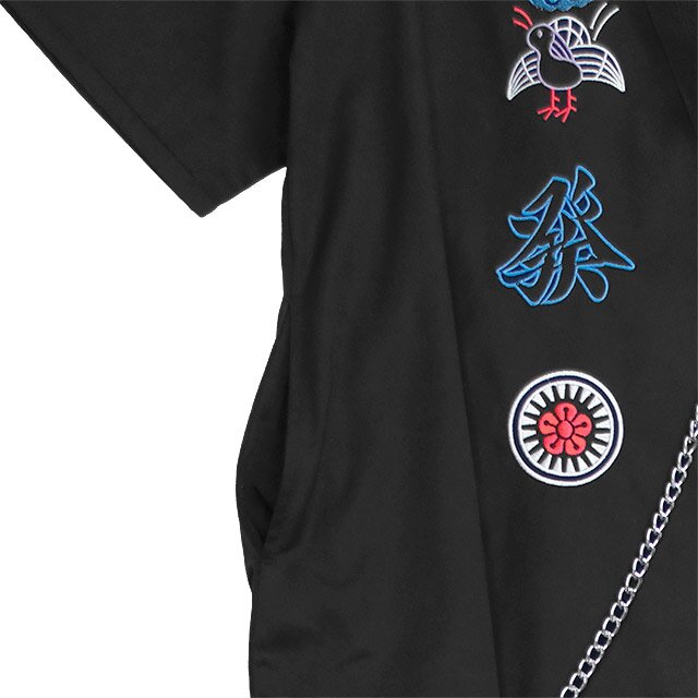 LISTEN FLAVOR Mahjong Short Sleeve Shirt w/ Harness - Tokyo