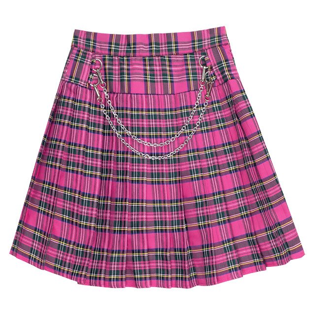 LISTEN FLAVOR Front Chain Pleated Skirt - Tokyo Otaku Mode (TOM)