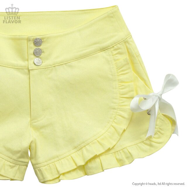 LISTEN FLAVOR Ribbon Frill Shorts