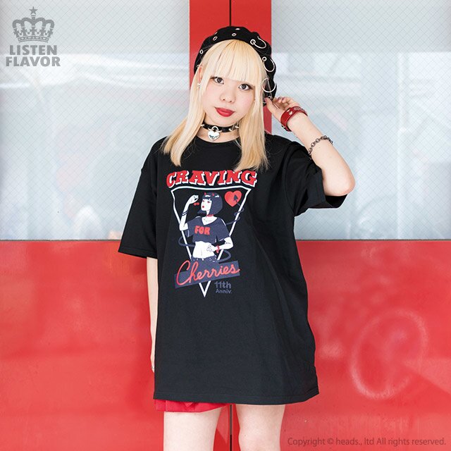 LISTEN FLAVOR Demon Cherry Big T-Shirt - Tokyo Otaku Mode (TOM)