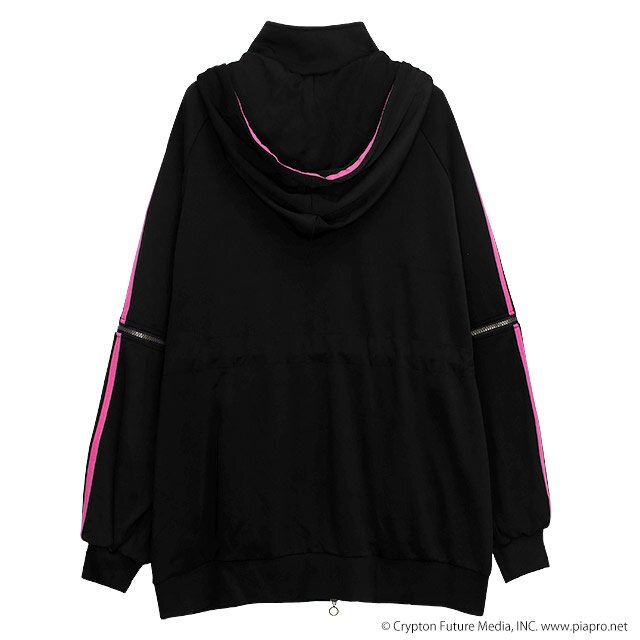 LISTEN FLAVOR Megurine Luka Jersey Hoodie Black - Tokyo