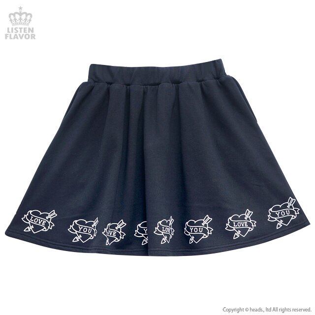 LISTEN FLAVOR Love Heart Lace-Up Circular Skirt - Tokyo Otaku Mode (TOM)
