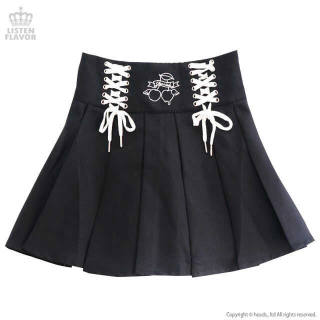 LISTEN FLAVOR Cherry Lace-Up Pleated Skirt: Listen Flavor - Tokyo Otaku ...
