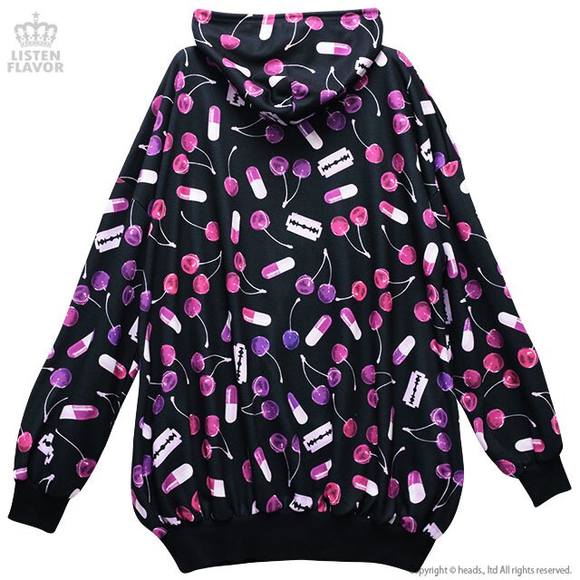 LISTEN FLAVOR Cherry ZipUp Hoodie Listen Flavor Tokyo Otaku Mode (TOM)