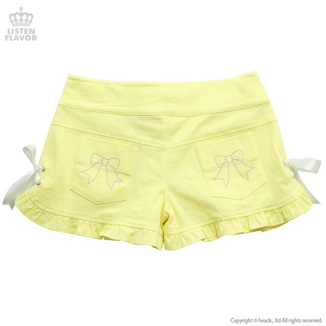 LISTEN FLAVOR Ribbon Frill Shorts