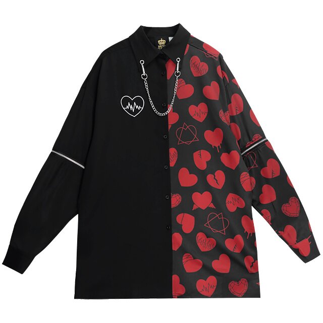 LISTEN FLAVOR Heart Shirt w/ Chain - Tokyo Otaku Mode (TOM) LISTEN FLAVOR Heart Shirt w/ Chain - Tokyo Otaku Mode (TOM)