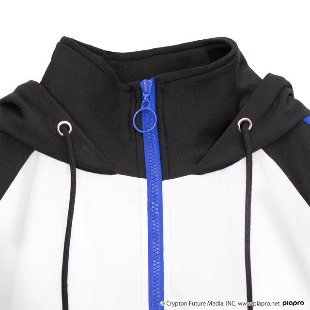 LISTEN FLAVOR Kaito 2-way Jersey Hoodie Black: Listen Flavor