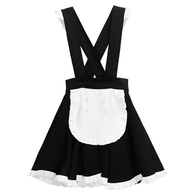 Maid Set Hair Bands Top Maid Skirt T Pants
