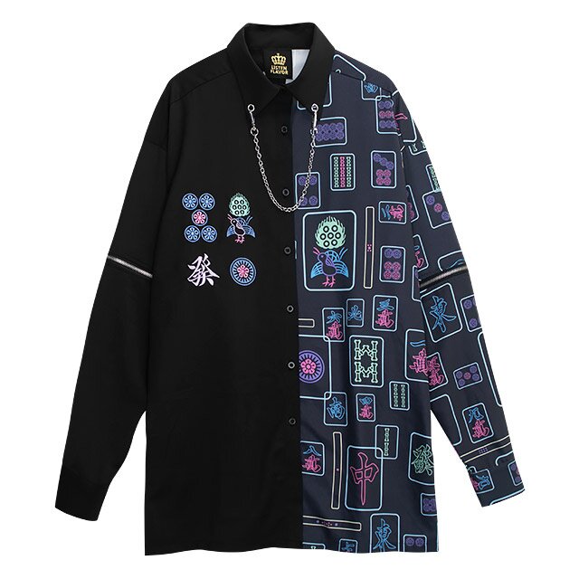 LISTEN FLAVOR Mahjong 2-Way Shirt w/ Chain: Listen Flavor