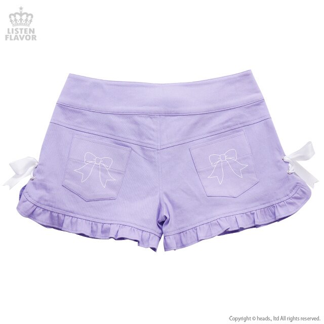 LISTEN FLAVOR Ribbon Frill Shorts