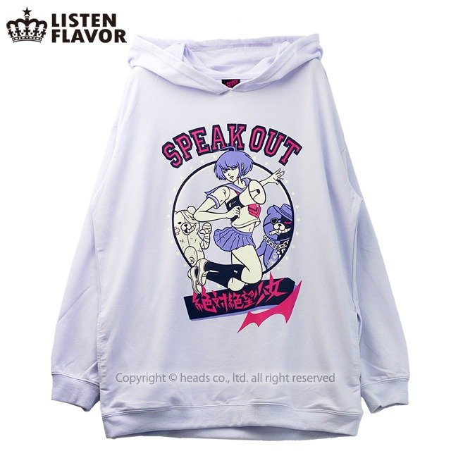 LISTEN FLAVOR Komaru Naegi Ultra Despair Girls Hoodie: Listen