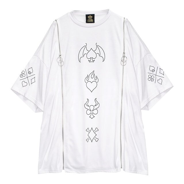 LISTEN FLAVOR The Magic Tramp Twin Zip Super BIG T-Shirt LISTEN FLAVOR The Magic Tramp Twin Zip Super BIG T-Shirt