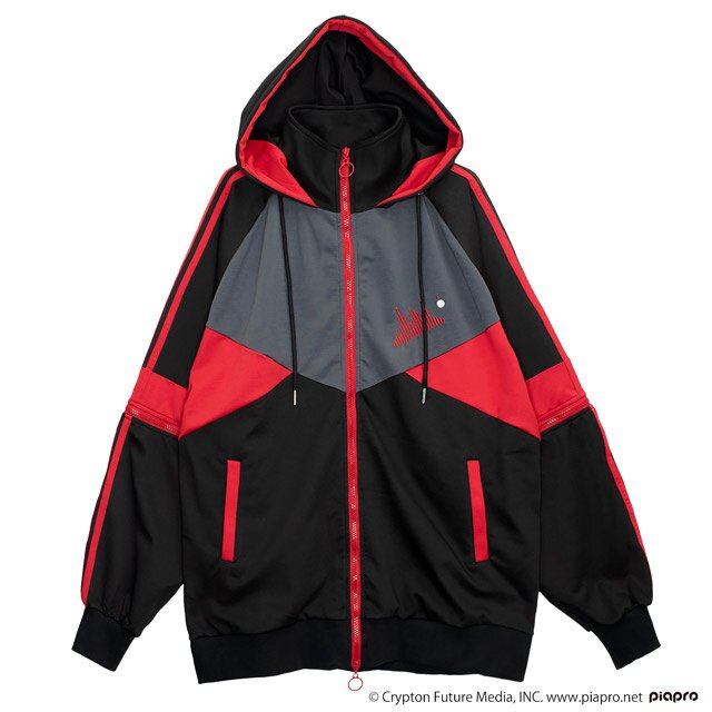 LISTEN FLAVOR Meiko 2-way Jersey Hoodie Black: Listen Flavor