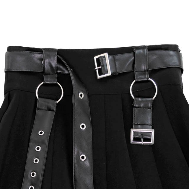 LISTEN FLAVOR Chain Belt Pleated Skirt - Tokyo Otaku Mode (TOM)