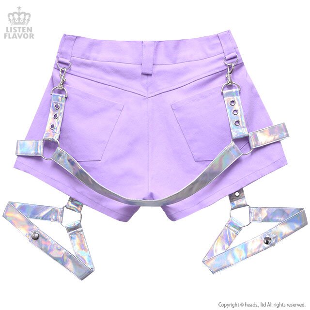 LISTEN FLAVOR Detachable Harness Garter Belt Shorts: Listen Flavor