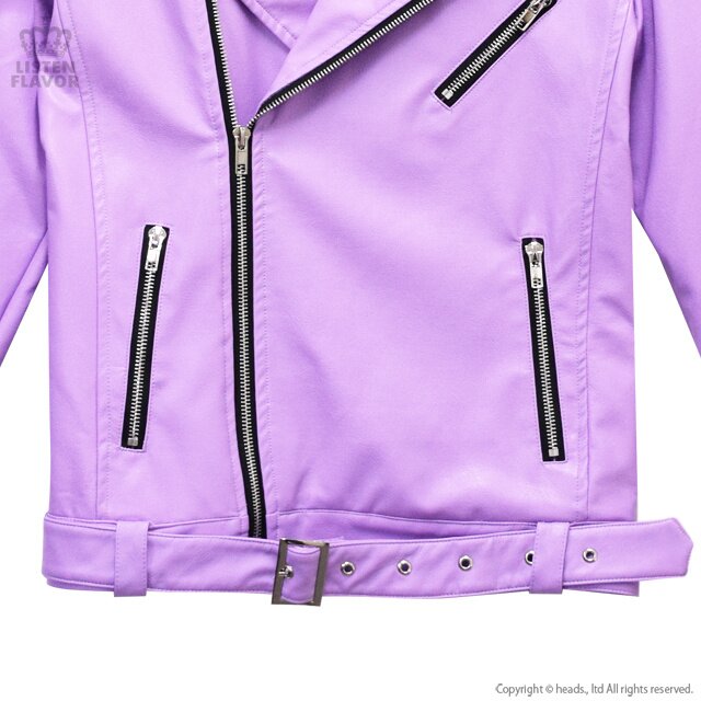 LISTEN FLAVOR Checkered Sleeve Biker Jacket - Tokyo Otaku