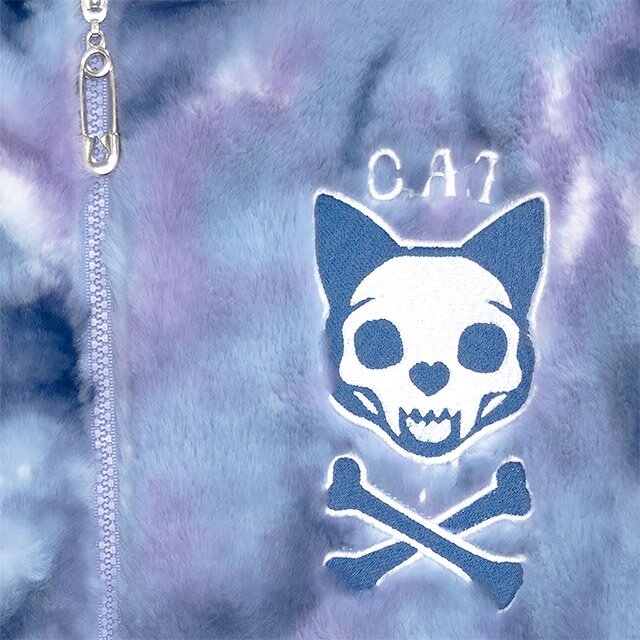 LISTEN FLAVOR Nekomimi Skull Cat Fur Blouson: Listen Flavor