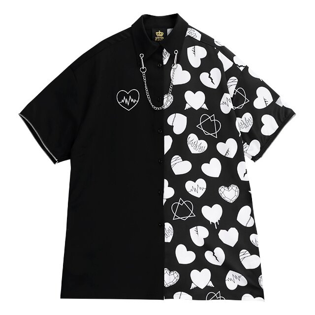 LISTEN FLAVOR Heart Shirt w/ Chain - Tokyo Otaku Mode (TOM)