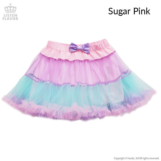 LISTEN FLAVOR Tulle Pannier Skirt w/ Ribbon - Tokyo Otaku