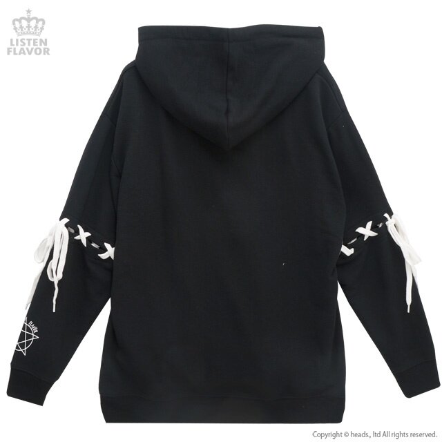 LISTEN FLAVOR Evil Cutie Pentagram Lace-up Hoodie: Listen Flavor