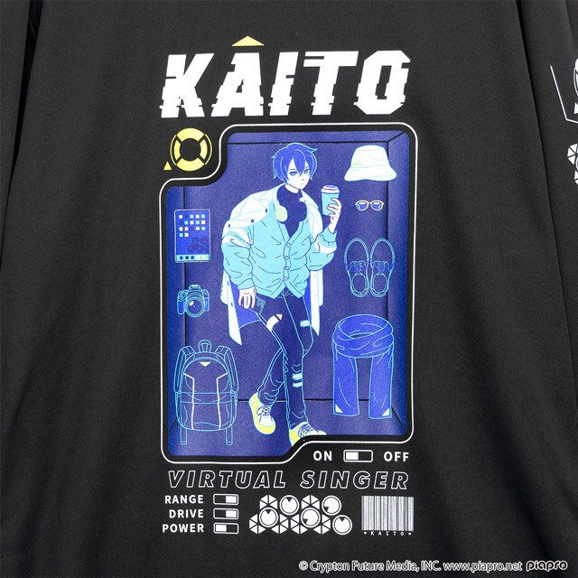 LISTEN FLAVOR Kaito Long Sleeve T-Shirt Black: Listen Flavor