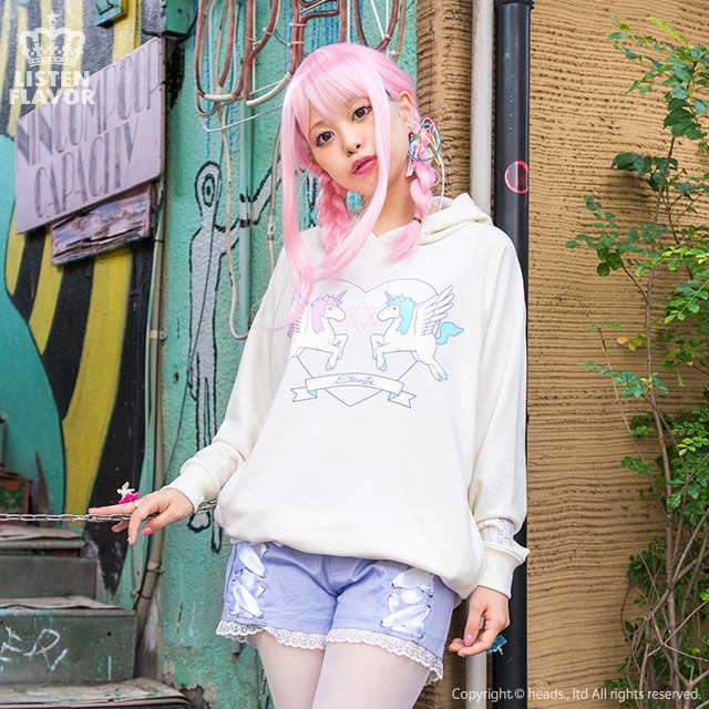 LISTEN FLAVOR Angel Unicorn Hoodie: Listen Flavor - Tokyo Otaku