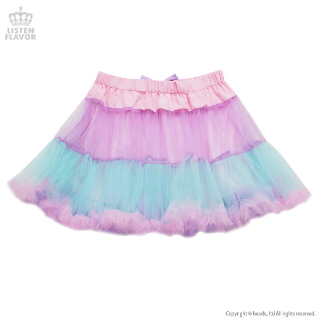 LISTEN FLAVOR Tulle Pannier Skirt w/ Ribbon - Tokyo Otaku