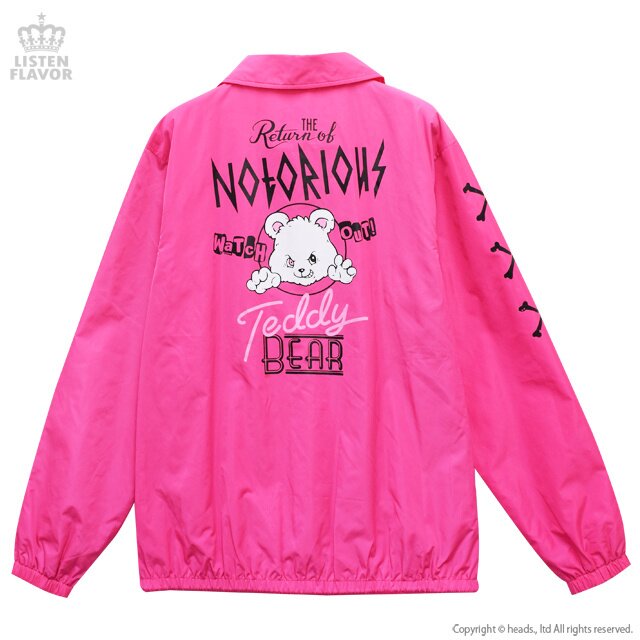 LISTEN FLAVOR Notorious Teddy Bear Coach Jacket - Tokyo