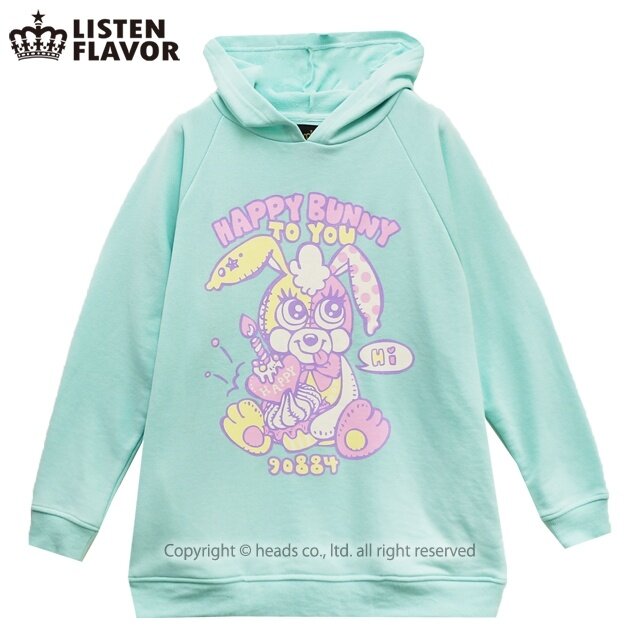 Haruka Kurebayashi x LISTEN FLAVOR Happy Bunny-chan Hoodie