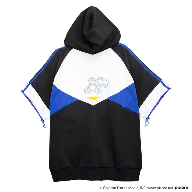 LISTEN FLAVOR Kaito 2-way Jersey Hoodie Black: Listen Flavor