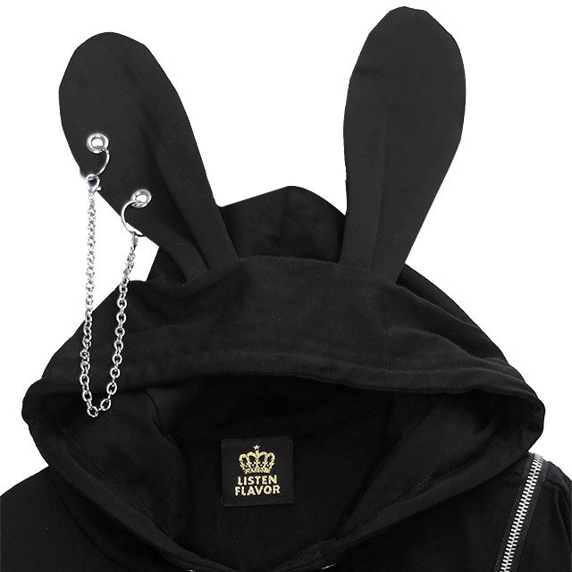 Bunny hoodie with ears best sale