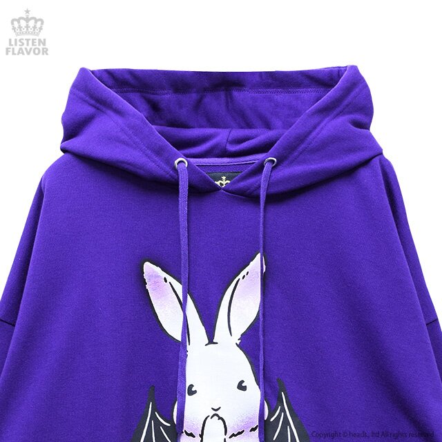 badmood × 9090 Rabbit Hoodie パープル-