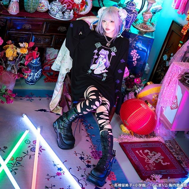 LISTEN FLAVOR Ranma 1/2 Collaboration Shampoo Long-Sleeve T-Shirt