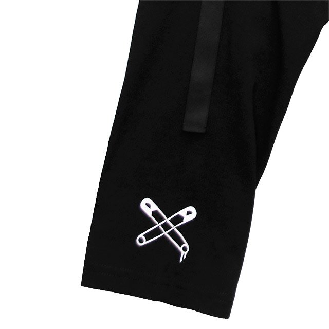LISTEN FLAVOR Dangerous Safety Pin Separate Sleeve Hoodie