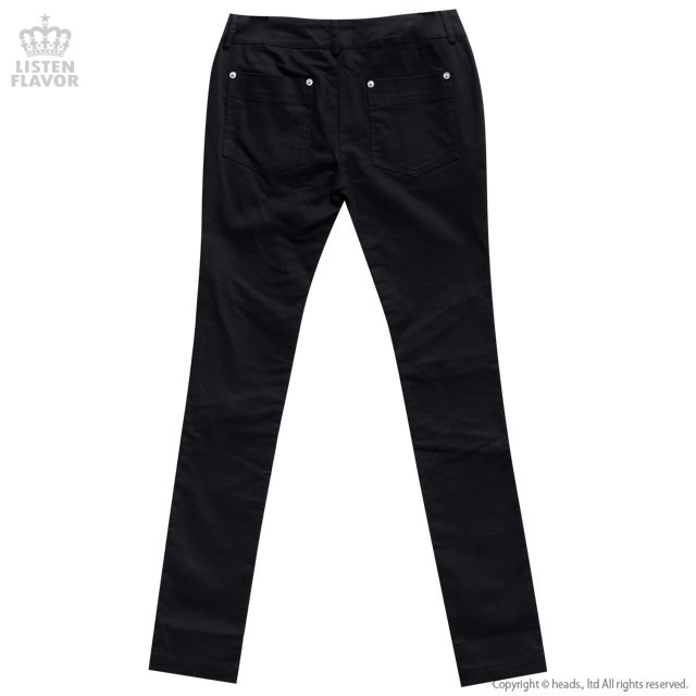 LISTEN FLAVOR Zip Detail Black Skinny Pants: Listen Flavor - Tokyo