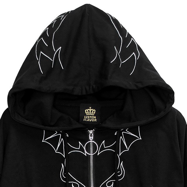 LISTEN FLAVOR Devil Heart 2-Way Mesh Hoodie - Tokyo Otaku Mode (TOM)