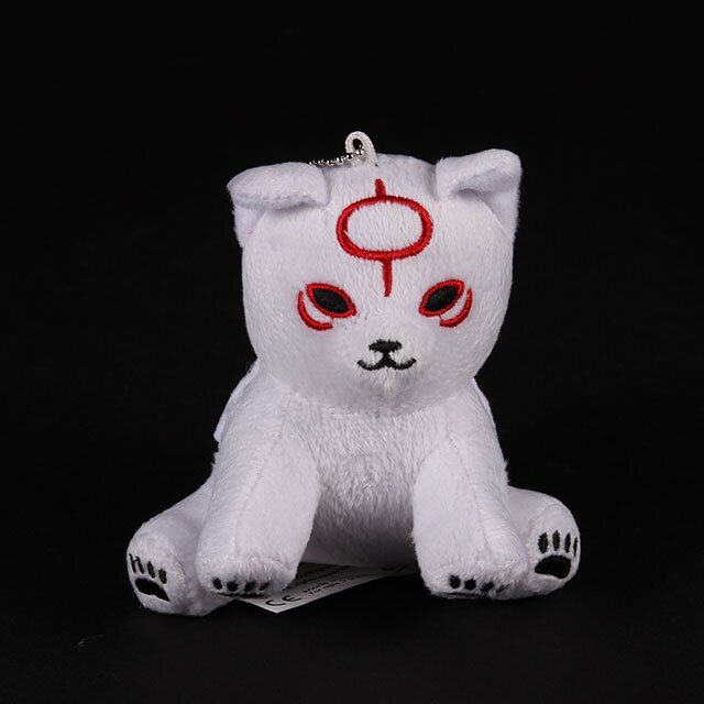 Okami Inspired Animal Wood Keychain Charm Amaterasu Oki 