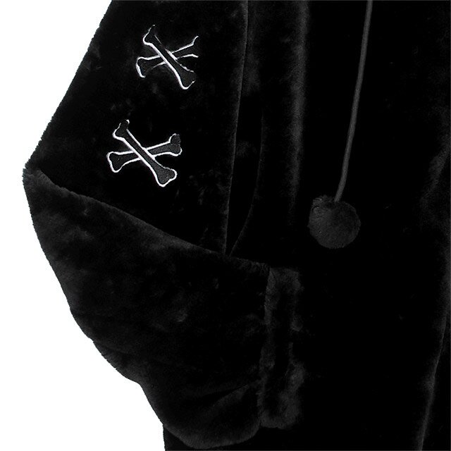 LISTEN FLAVOR Nekomimi Skull Cat Fur Blouson: Listen Flavor